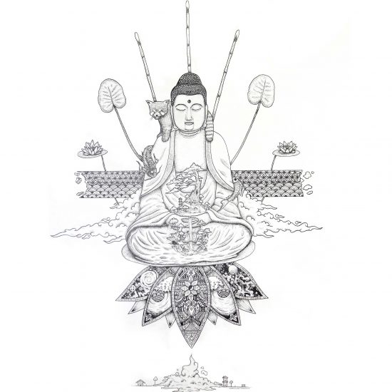 sketch of big Buddha
